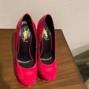 YSL hot pink stilettos